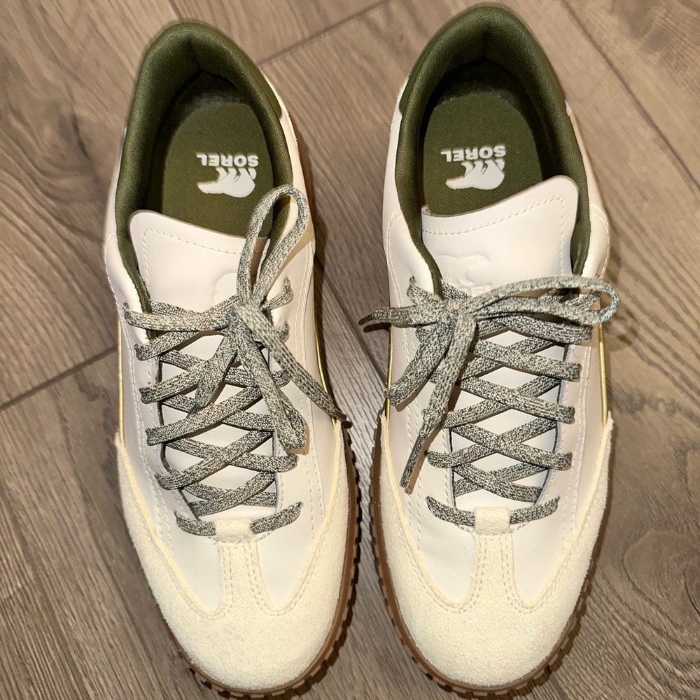 Sorel Men's White and Olive Sneakers